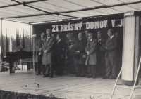 Návštěva Josefa Smrkového v Rýmařově v roce 1968