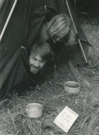 Miroslav Krůta a Gábina Zoubková, cca 1970