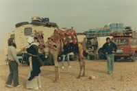 Meeting a Tuareg in the desert