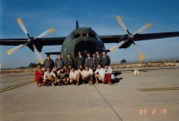 Václav Chabr and others in Brazzaville, Congo with a German airline before flying to Europe