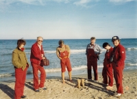 Václav Chabr and others in the Moroccan port of Melilla