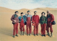 With colleagues in the desert of Algiers