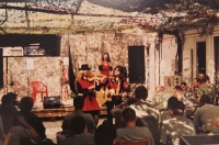 Concert of the band Schovanky and a visit of Václav Havel to the base Bosenská Krupa, Bosnia and Herzegovina, 1999