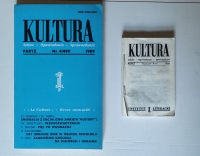 Normální a miniaturní vydání polského exilového měsíčníku Kultura z dubna 1989, který vycházel v letech 1947–2000, zpočátku v Římě, od roku 1948 v Paříži. Do komunistického Polska mířily jeho miniaturní vydání, o nichž mluvila pamětnice.