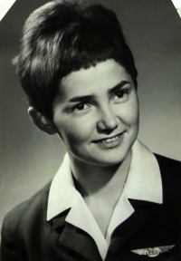 Jaroslava Mendlová in ČSA uniform