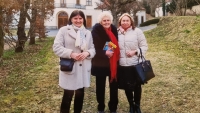 Marie Koukalová with her daughter Nelly and niece