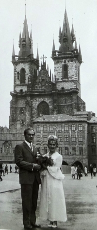 Wedding in Old Town Square, September 1971