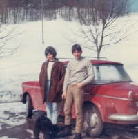 With my mother, 1969