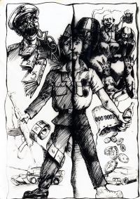 Excerpt from Pavel Šmíd's work for his friends at the army in Vyškov / about 1984