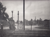 František Brouk with his sister Jiřina in Jaroměř in May 1945