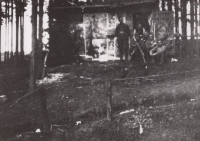 Dad František Brouk at the fortifications above Vrchlabí in September 1938 during the mobilization