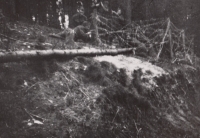 Dad František Brouk at the fortifications above Vrchlabí in September 1938 during the mobilization