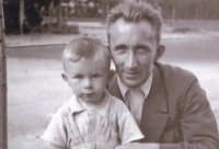 Frantisek Brouk with his father, about 1941