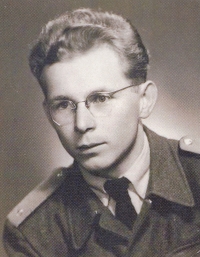 František Brouk at the military service in 1957