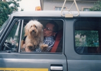 František Brouk with his dog Dusty in the early 1970s