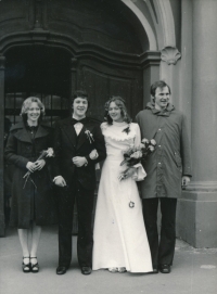 Zdeněk Bašný and Eva Bašná's wedding in 1976