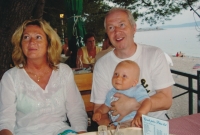 Zdeněk Bašný and Eva Bašní with their grandson, circa 2010