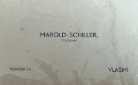 After the foundation of the Schiller factory (1926), grandfather Marold's business card