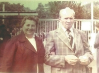 Witness's uncle Bohumil Fulín with his wife, 1980s