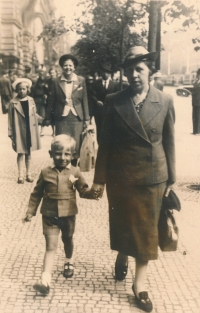 Zdeněk Cvrk with his mother