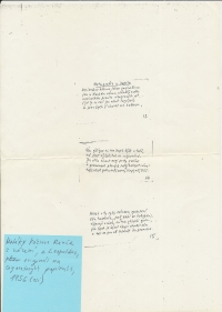 Václav Renc's secret notes from Leopoldov prison, originals on cigarette papers, circa 1956