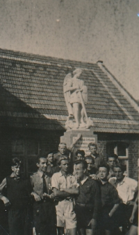 Photograph from an exchange stay in Poland, in which Zdeněk Cvrk participated, 1946