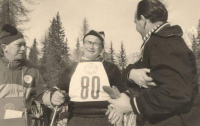 František Příhoda at the 1956 Olympic Games in Cortina d'Ampezzo