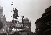 Svatý Václav na Václavském náměstí v srpnu 1968, foto Jiří Růžička