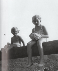 Alice with Karolína at her grandmother's in Moravia