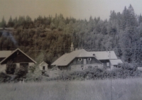 Antýgl around 1964, before Svazarm Sušice started to reconstruct it and made a camp here