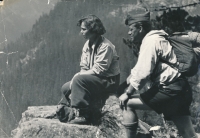 Věra and Oldřich Finger on a trip in the High Tatras in 1950