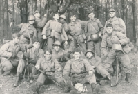 Tomas Finger at the two-year officer's school in Nitra, he is fourth from the left below. First half of the 1970s