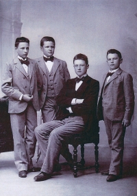 Grandfather Gustav Heidler (second from left) with his brothers Jan, Ferdinand and Artur, 1898