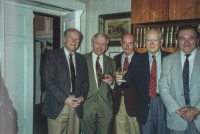 Vladimír Vonka, Harald zur Hausen (Nobel laureate), Dr. Evans from Yale University, Professor Joseph Melnick and Professor Adam