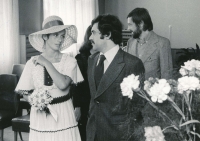 Petr Feldstein's wedding with his second wife Jana, née Hamplová, 12 August 1977