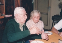 Parents František and Ludmila, "jailbirds" from the 1950s, Přerov, 1991