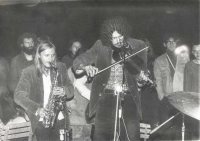 Roman Matula and Luboš Látal as members of the band Pod hladinou, first half of the 1980s