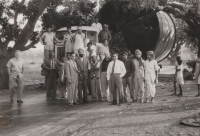 Václav Pešek (with camera), husband of Helena Pešková, with his colleagues in India in 1962