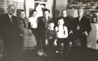 Rudolf Krivanek with his family, parents and mother-in-law, 1967