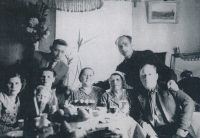 Parents (far left) with sister Valentina, undated