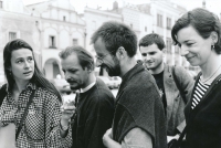 Miroslav Janek (second from left) on a trip with filmmakers Michaela Pavlátová, Jan Gogola and Pavel Koutecki