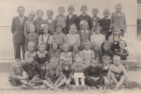 School years and Lubomír Schimmer (third from right above) with his classmates