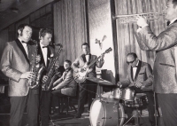 As a guest of M. Černý's orchestra in the café of the Continental Hotel in May 1969