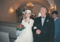 Lubomir Schimmer's wedding to his third wife Jana Majerová on 24 May 1997 at the town hall in Krumlov