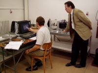 Laboratory of Technical University in Liberec (Jan Skalla on the right) - 2004
