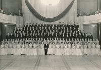 Jaroslav Somes in dance lessons (fourth from the left), 1956/57