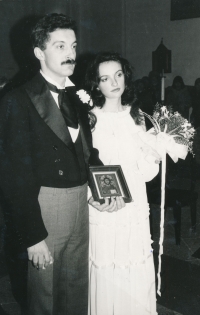 Wedding photograph of Svetlana and Michal Wittmann, 1984