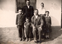 The only photograph of the Bradacs from their life in the Ezer colony, where they were deported in 1951