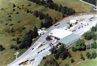 Border crossing Strážný-Philippsreut, aerial photo, 1997