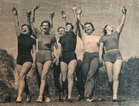 Olga Andrýsová second from the left, 1950s